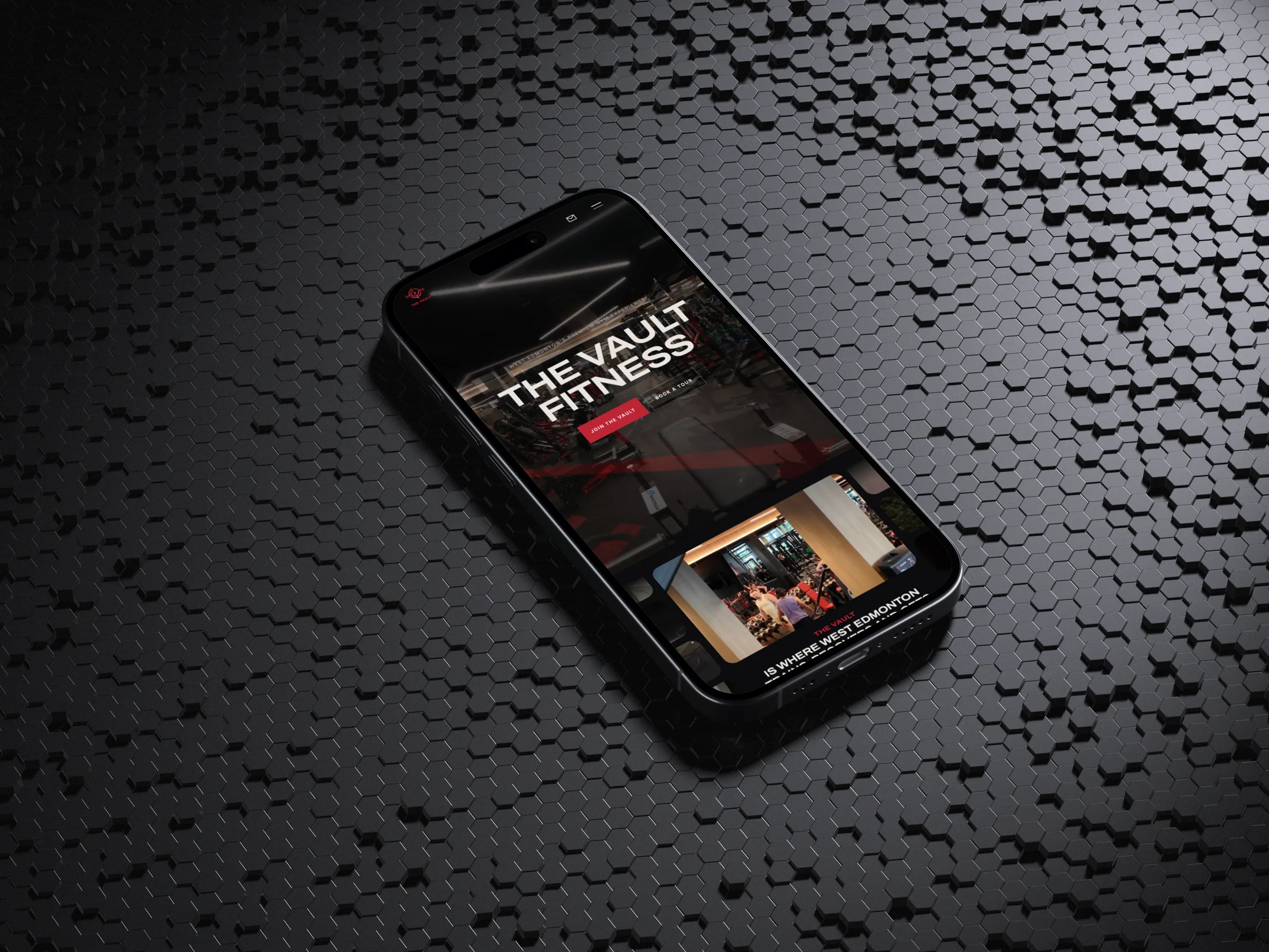 The Vault website on a phone
